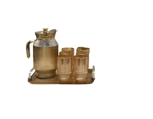 Glass Pitcher Set of 6pcs Glasses and Jug Murukali.com