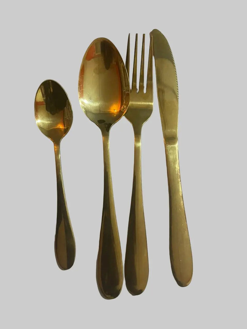 Gold Plated Cutlery Set Murukali.com