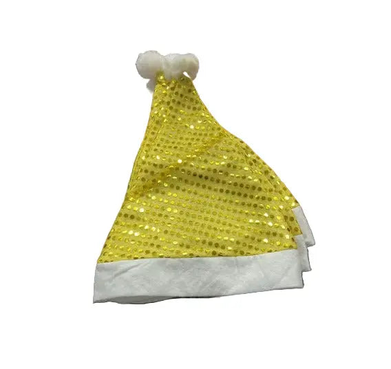 Gold Sequin Santa Christmas Hat Murukali.com