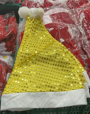 Gold Sequin Santa Christmas Hat Murukali.com