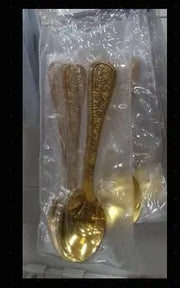 Gold Stainless Steel Spoon Set of 6pcs Murukali.com