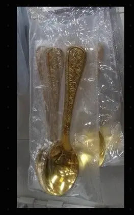 Gold Stainless Steel Spoon Set of 6pcs Murukali.com