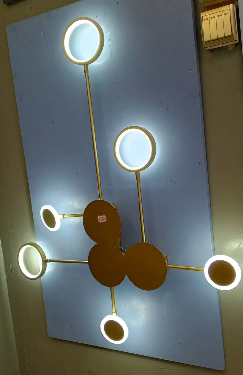 Gold Wall-Mounted Light Fixture murukali.com