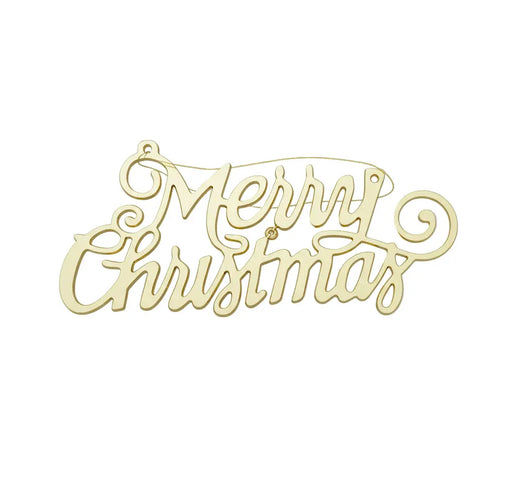 Gold “Merry Christmas” Sign Decoration Murukali.com