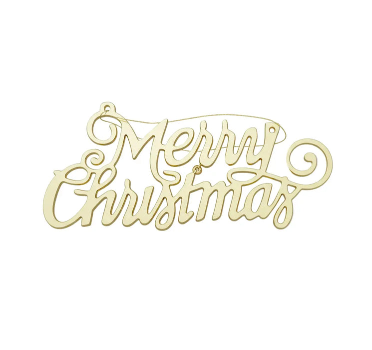 Gold “Merry Christmas” Sign Decoration Murukali.com