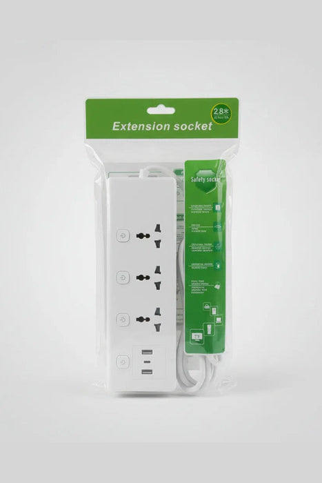 Gongniu 4-Way Extension Socket with USB Ports