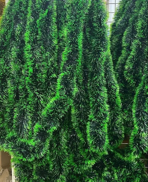 Green Christmas Garland Tinsel Decoration 1pc Murukali.com