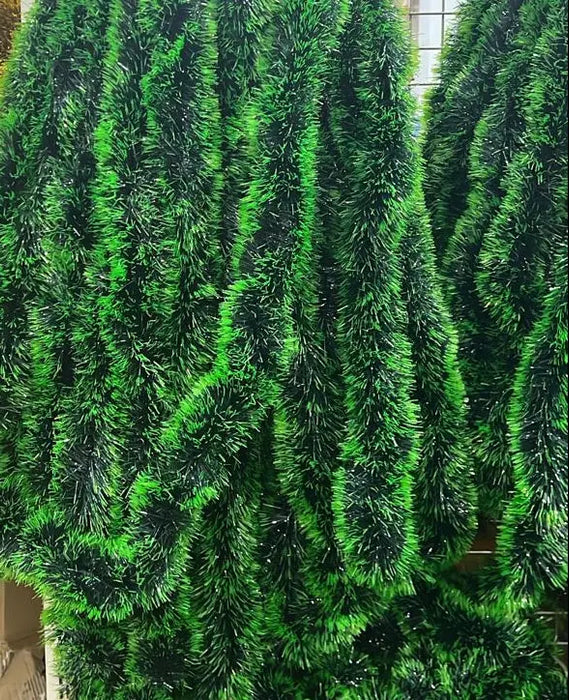 Green Christmas Garland Tinsel Decoration 1pc Murukali.com
