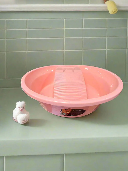Guige Raccoon Baby Wash Basin - Pink, Durable & Spacious Murukali.com