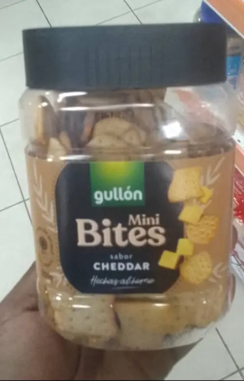 Gullón Mini Bites Cheddar – Irresistible Cheese Snack Jar Murukali.com