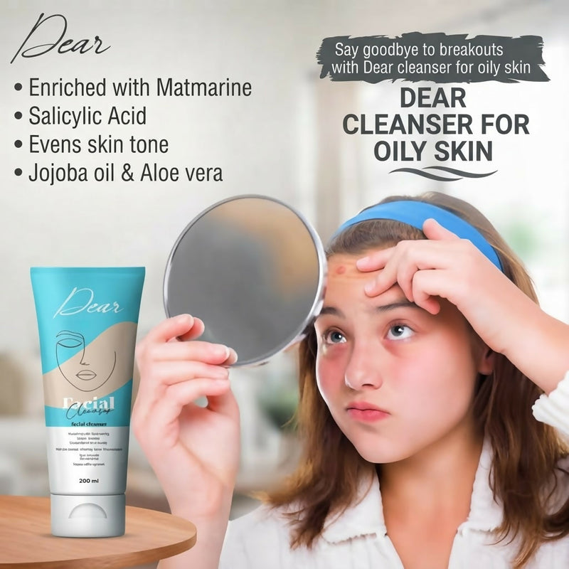 Dear Facial Cleanser For Oily & Acne Pron 200 mle Skin 200 ml