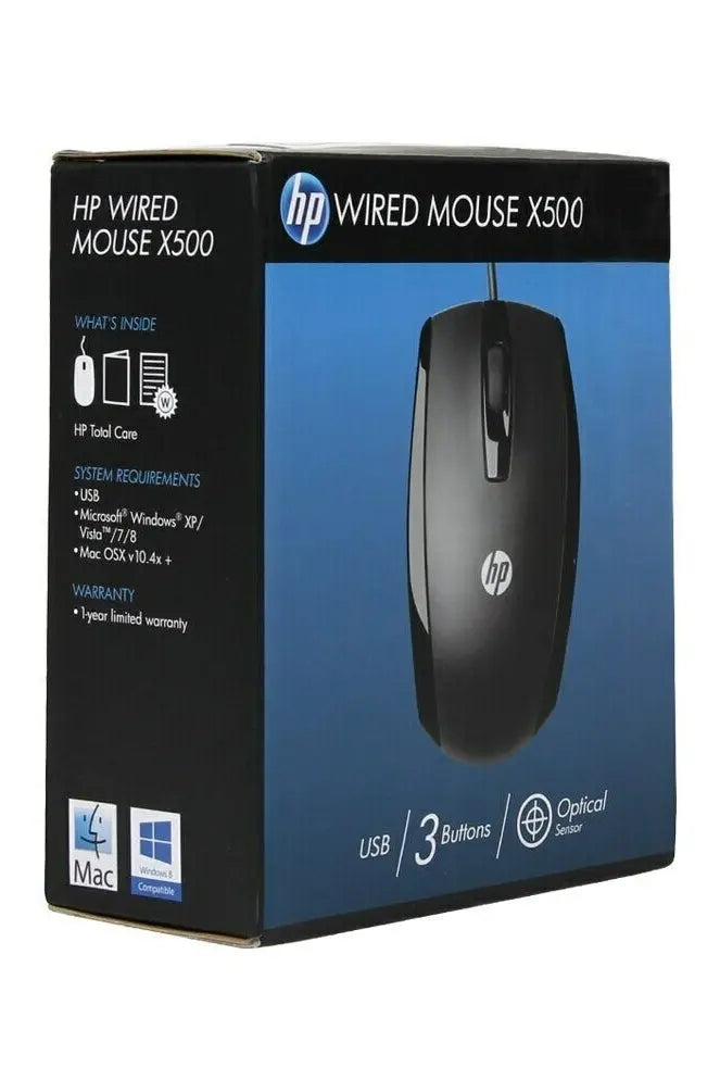 HP Wired Mouse X500 USB 3butons Optical Sensor murukali.com