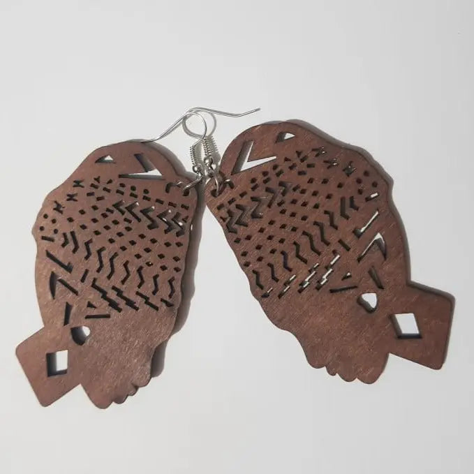 Handcraft Beautiful African Women Wood Earring murukali.com