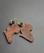 Handcrafted Rwandan Africa-Shaped Wooden Earrings Murukali.com
