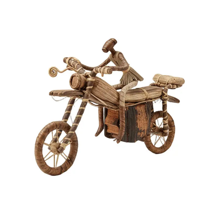 Handcrafted Wooden Motorcycle Model – Rustic Home Décor Piece Murukali.com