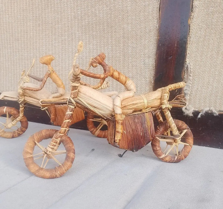 Handcrafted Wooden Motorcycle Model – Rustic Home Décor Piece Murukali.com