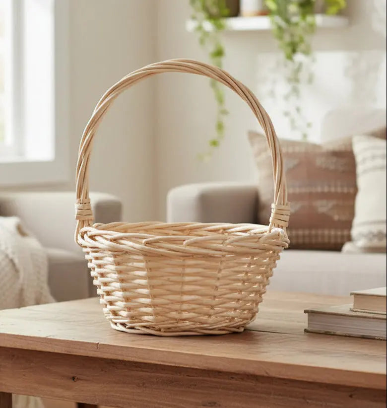 Handcrafted Woven Basket – Natural Rattan Storage & Decor Murukali.com