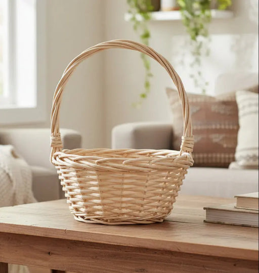 Handcrafted Woven Basket – Natural Rattan Storage & Decor Murukali.com