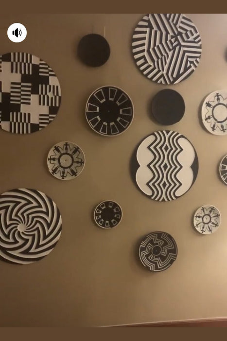 Hande Made Wall Decor Black&White Mix set of 9 murukali.com