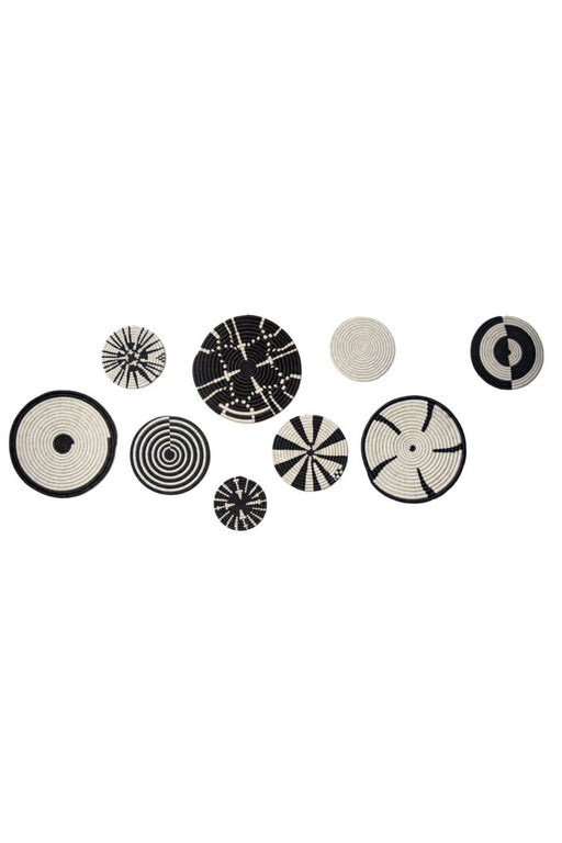 Hande Made Wall Decor Black&White Mix set of 9 murukali.com