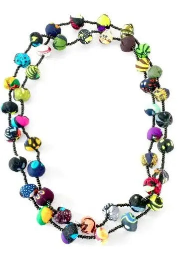 Handmade Necklace Africa Kitenge murukali.com