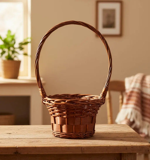 Handwoven Cane Basket – Durable & Stylish Medium size Murukali.com