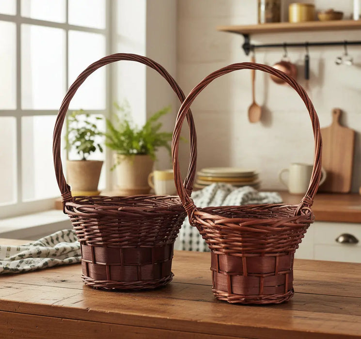 Handwoven Rattan Storage Fruit Basket Large size Murukali.com