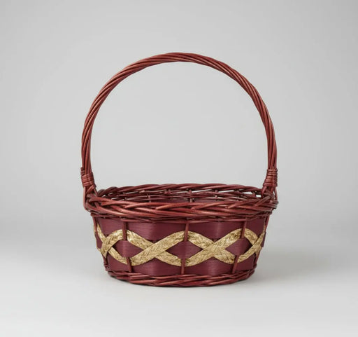 Handwoven Wicker Basket with Handle – Decorative & Multi-Purpose Large size Murukali.com