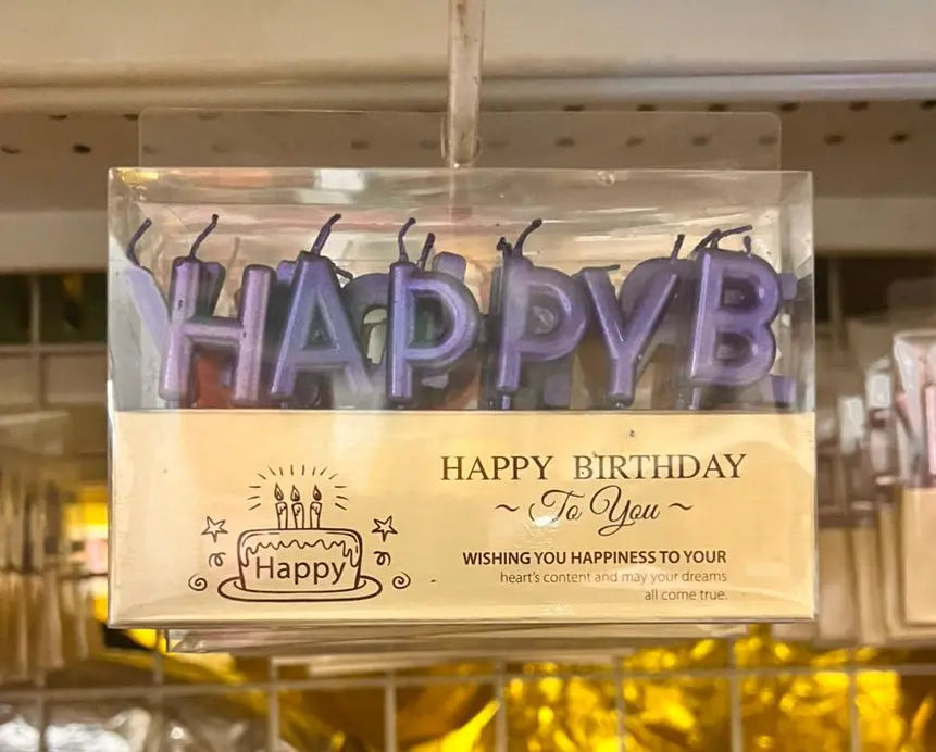 Happy Birthday Message Candle – Cake Decorating Candle Murukali.com