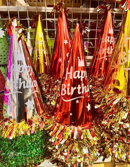 Happy Birthday Party Hats – Assorted Color Murukali.com