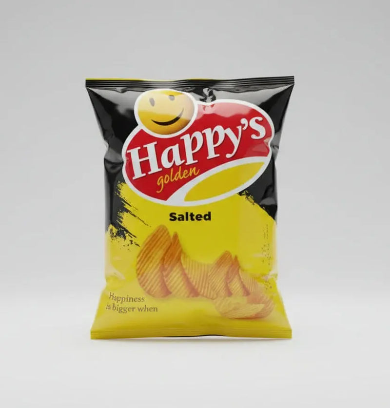 Happy's Golden Salted Potato Crisps 125g