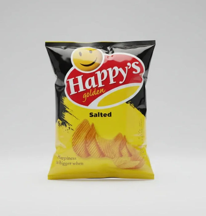 Happy's Golden Salted Potato Crisps 125g