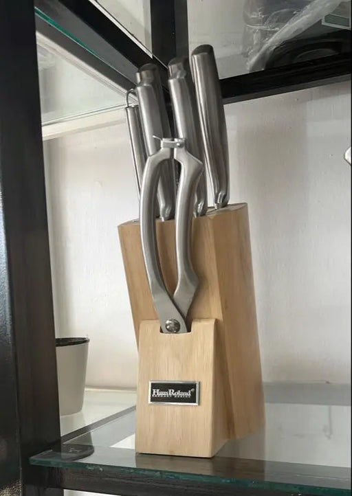 Haus Roland 8-Piece Knife Set with Wooden Block. Murukali.com