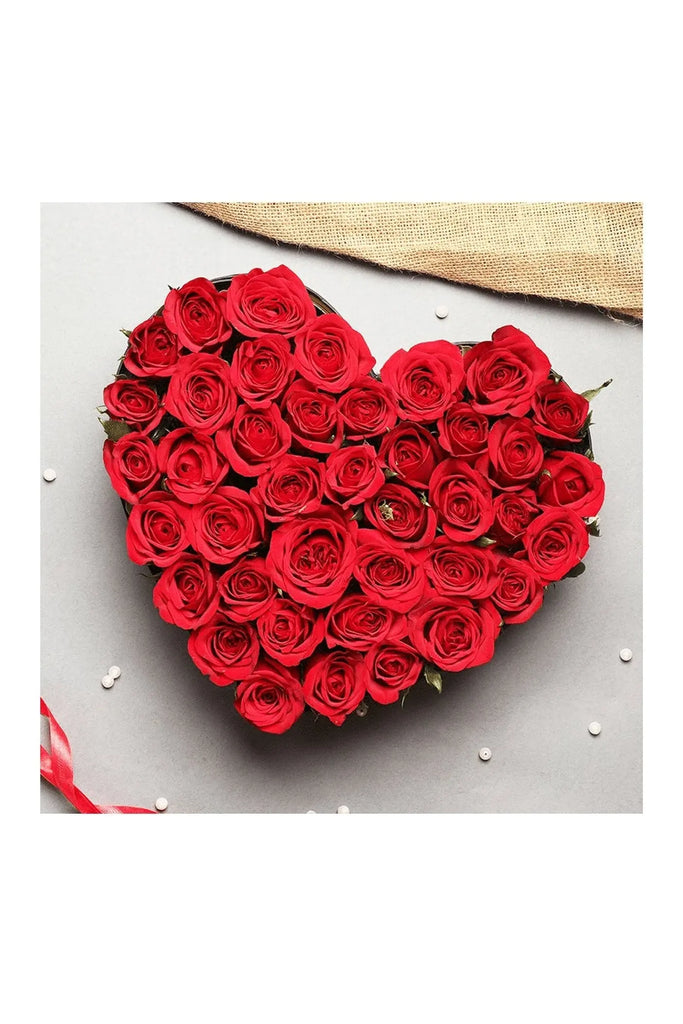 Heart Shape Roses fresh flowers