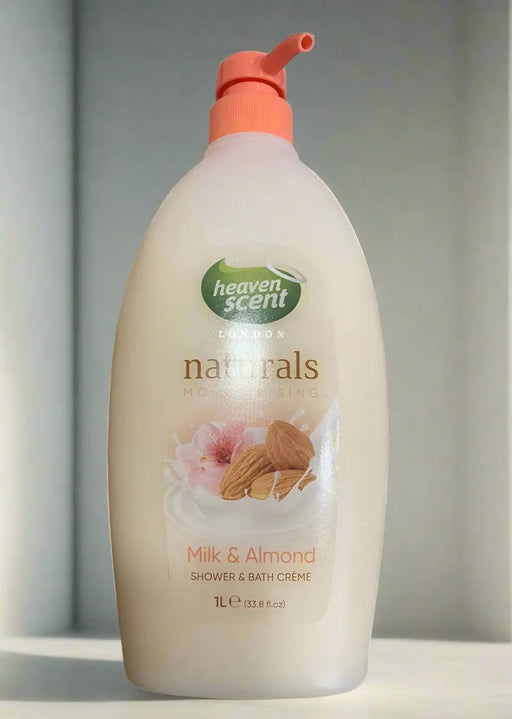 Heaven Scent Milk & Almond Shower & Bath Creme 1L Murukali.com