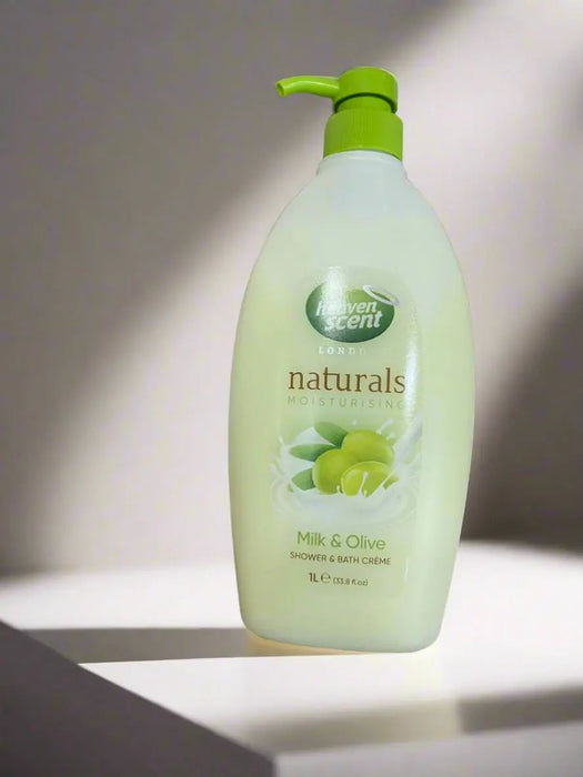 Heaven Scent Milk & Olive shower And Bath Creme 1L Murukali.com
