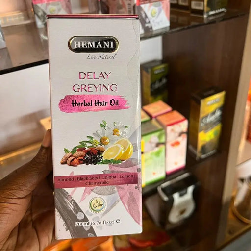 Hemani Delay Greying Hair Oil (200ml) Murukali.com