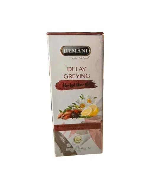 Hemani Delay Greying Herbal Hair Oil 200ml Murukali.com