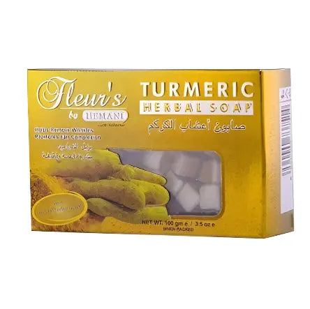Hemani Fleur's Turmeric Herbal Soap for Wrinkle Removal – 100g Murukali.com