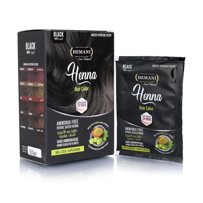 Hemani Henna Hair Color Black 60g Murukali.com