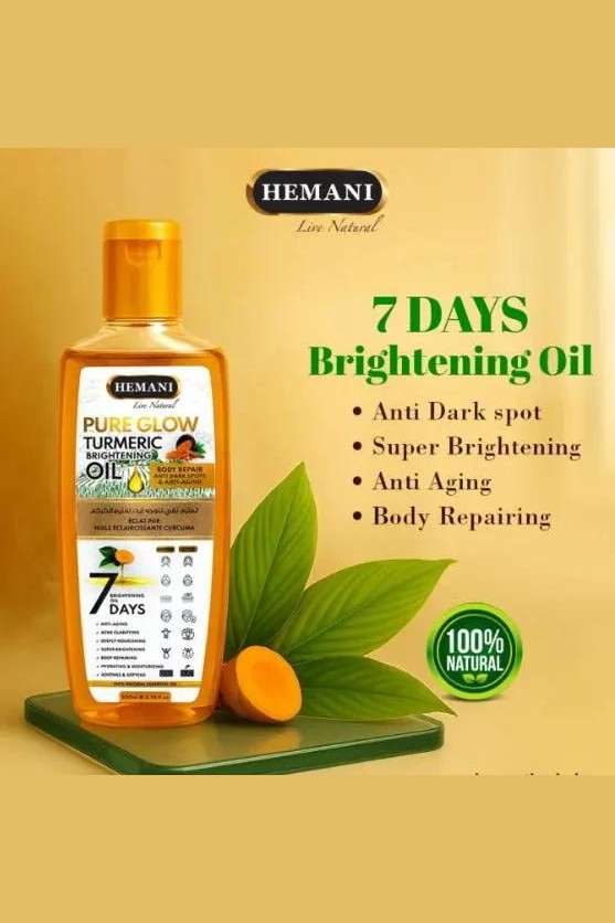 Hemani Pure Glow Turmeric Brightening Oil 200ml Murukali.com