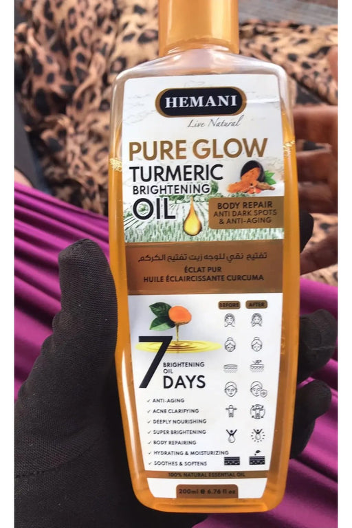 Hemani Pure Glow Turmeric Brightening Oil 200ml Murukali.com