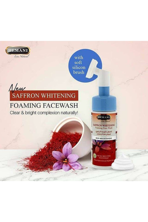 Hemani Saffron Whitening Foaming Face Wash, For All Skin Types, 150ml murukali.com