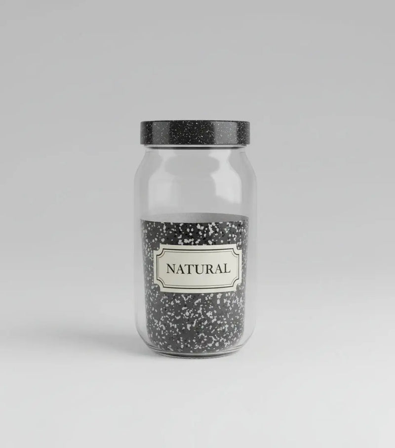 Herevin Glass Canister – Granite-Style Lid 1L
