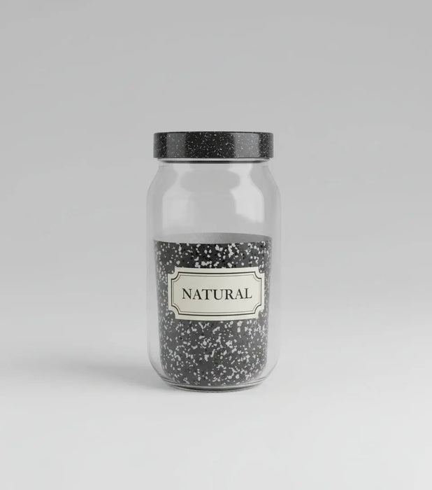 Herevin Glass Canister – Granite-Style Lid 1L