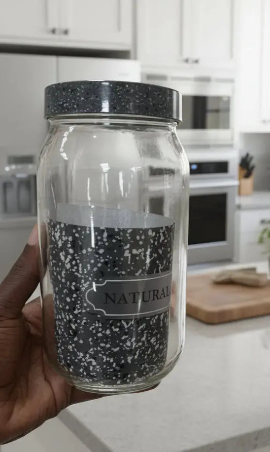 Herevin Glass Canister – Granite-Style Lid 1L