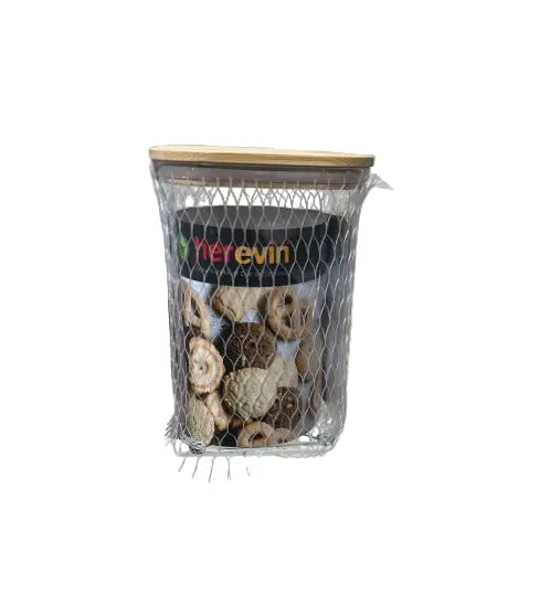 Herevin Glass Food Storage Jar with Wooden Lid – Cookie Jar  700ml