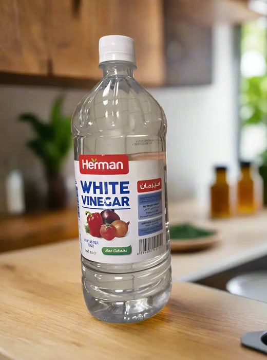Herman White Vinegar Bottle in Grocery Aisle 946ml Murukali.com