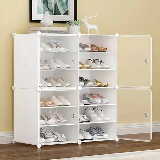 Hot Selling 6 Layered Shoe Rack with Transparent Door murukali.com