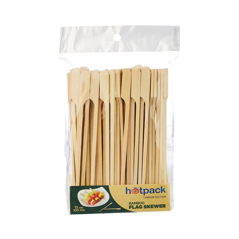 Hotpack 100 Stück Bambus Flaggen-Spieße lang 15cm